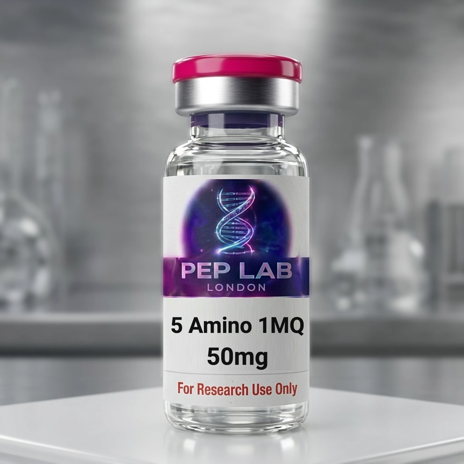 5-Amino-1MQ 50mg research compound vial – Pep Lab London