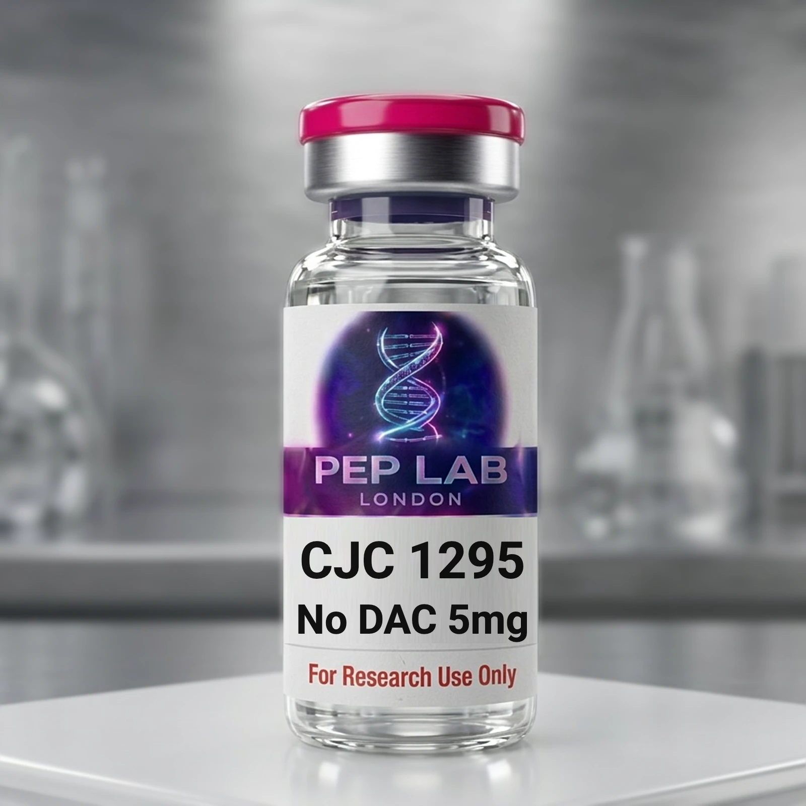CJC 1295 No DAC Peptide 5mg research vial, Pep Lab London